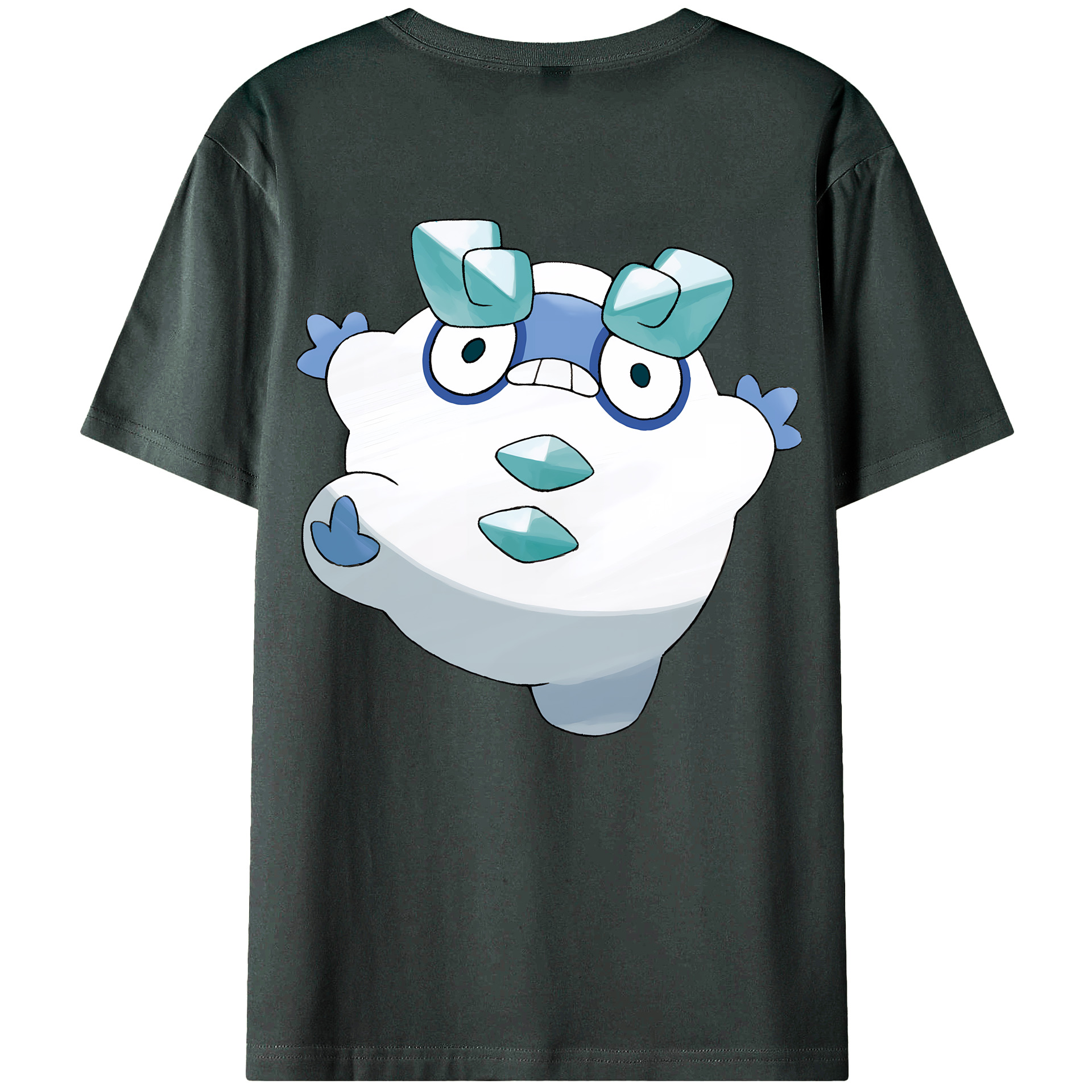 （画像用） ポケットモンスター Pokémon 綿100％ メンズ半袖Tシャツ（バックプリント） 通気性